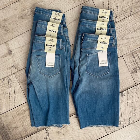 L’AGENCE Taylor High Rise Jean Denim Shorts 25 - Picture 8 of 9